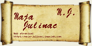 Maja Julinac vizit kartica